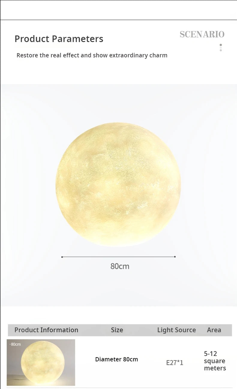 Warm Moon Lamp for Bedroom