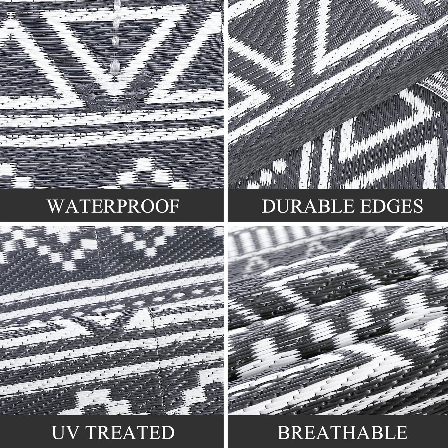 Waterproof 5x8 Outdoor Reversible Rug