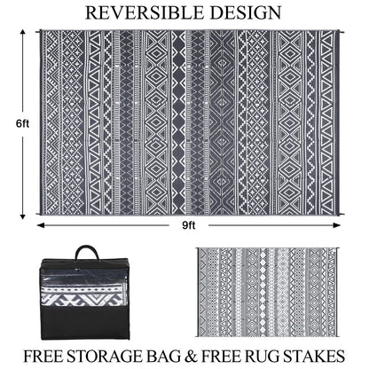 Waterproof 5x8 Outdoor Reversible Rug