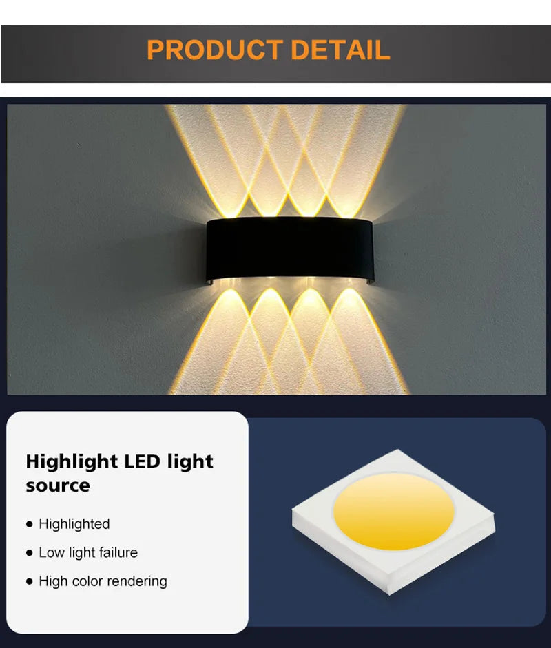 Waterproof Aluminium LED Wall Lamp