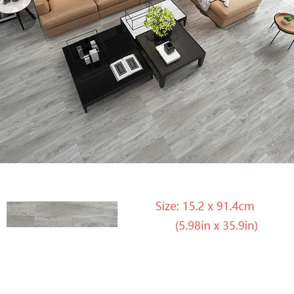 Waterproof Self-Adhesive Wood Grain Floor Sticker 15.2x91.4cm