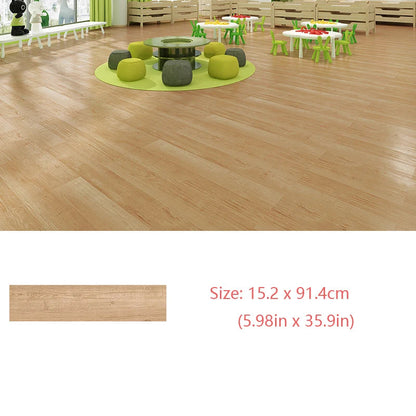 Waterproof Self-Adhesive Wood Grain Floor Sticker 15.2x91.4cm