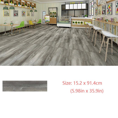 Waterproof Self-Adhesive Wood Grain Floor Sticker 15.2x91.4cm