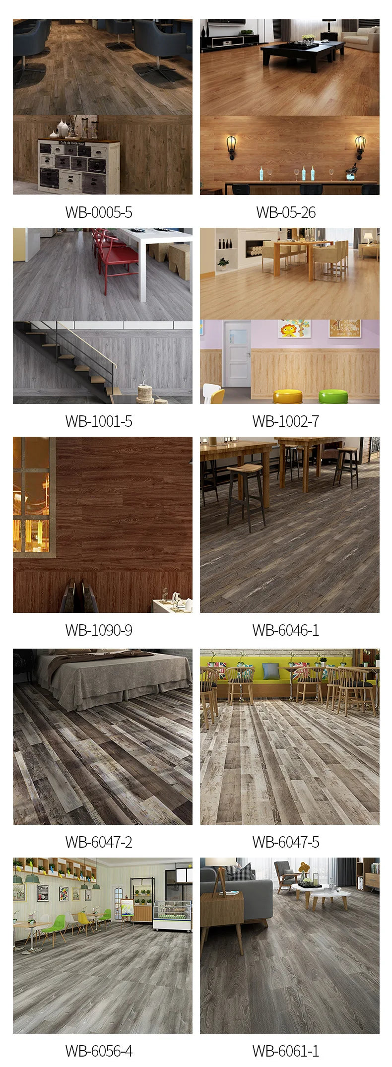 Waterproof Self-Adhesive Wood Grain Floor Sticker 15.2x91.4cm