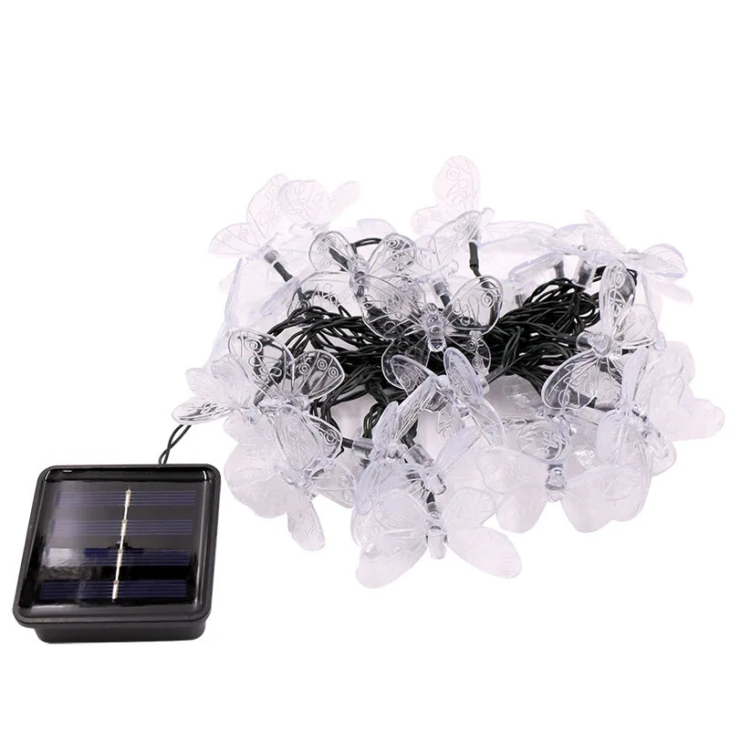 Waterproof Solar Butterfly String Lights