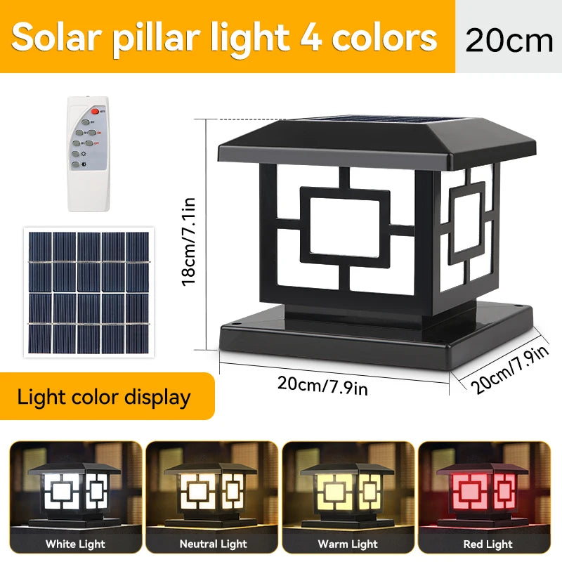 Waterproof Solar LED Pillar Light