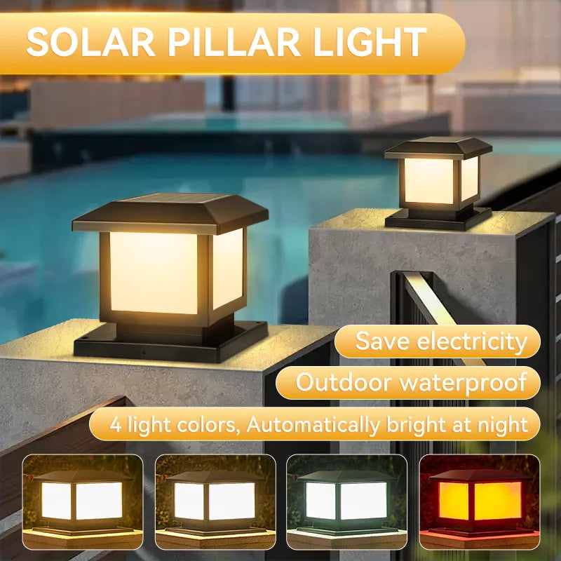 Waterproof Solar LED Pillar Light