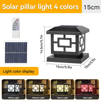 Waterproof Solar LED Pillar Light