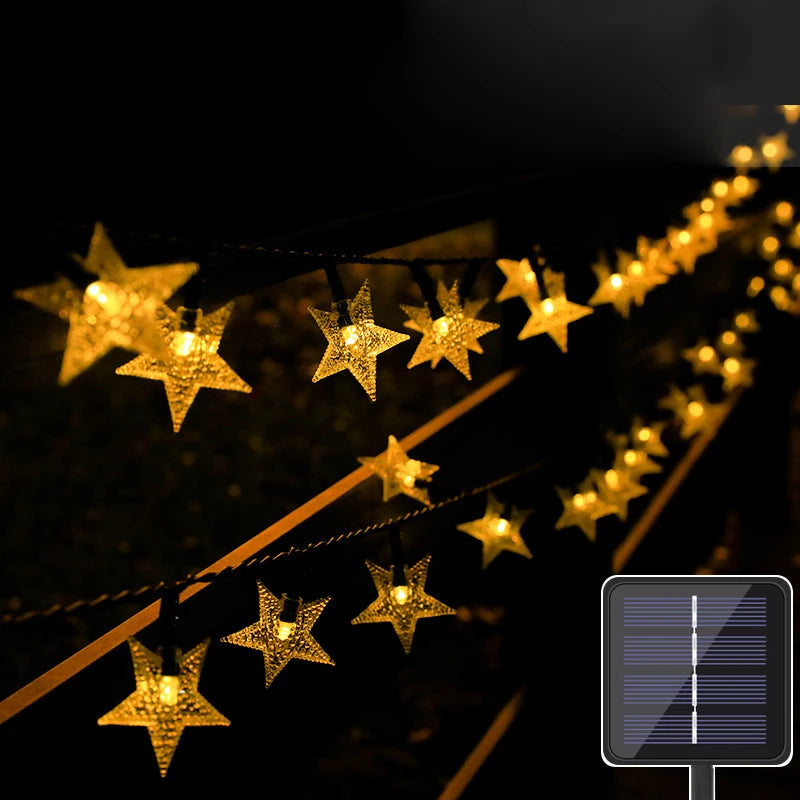 Waterproof Solar Star String Lights