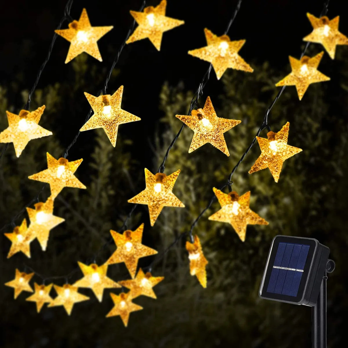 Waterproof Solar Star String Lights