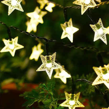 Waterproof Solar Star String Lights