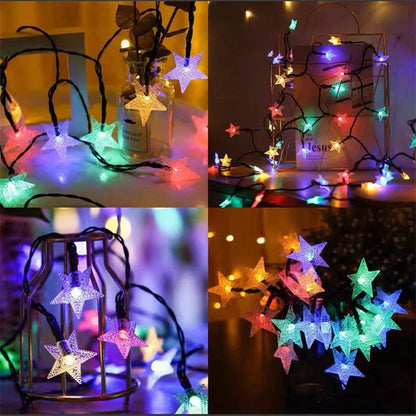 Waterproof Solar Star String Lights