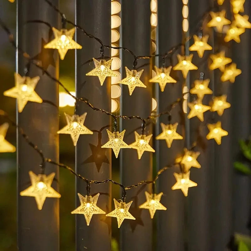 Waterproof Solar Star String Lights