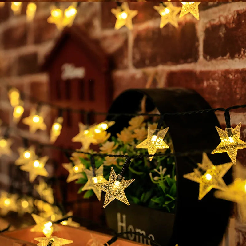 Waterproof Solar Star String Lights