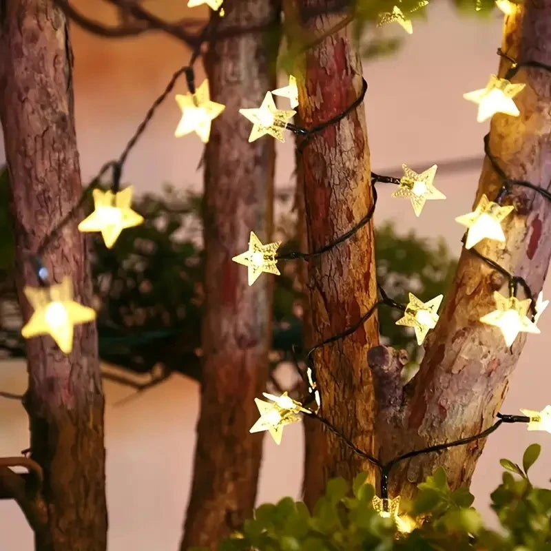 Waterproof Solar Star String Lights