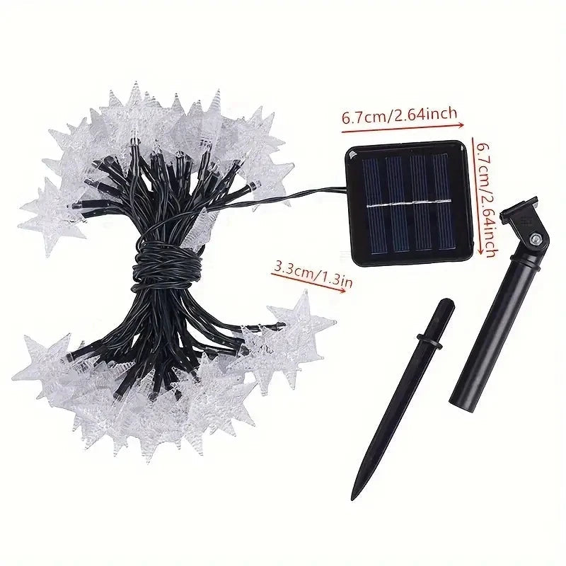 Waterproof Solar Star String Lights