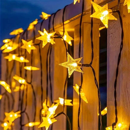 Waterproof Solar Star String Lights