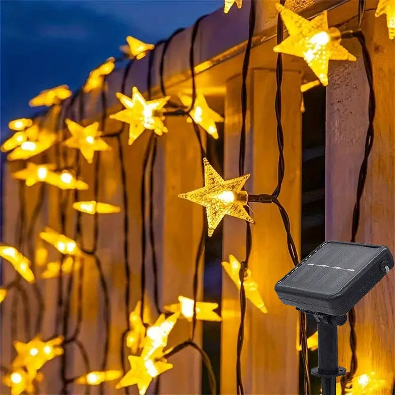 Waterproof Solar Star String Lights