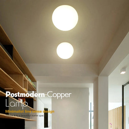 White Glass Minimalist LED Ceiling Light