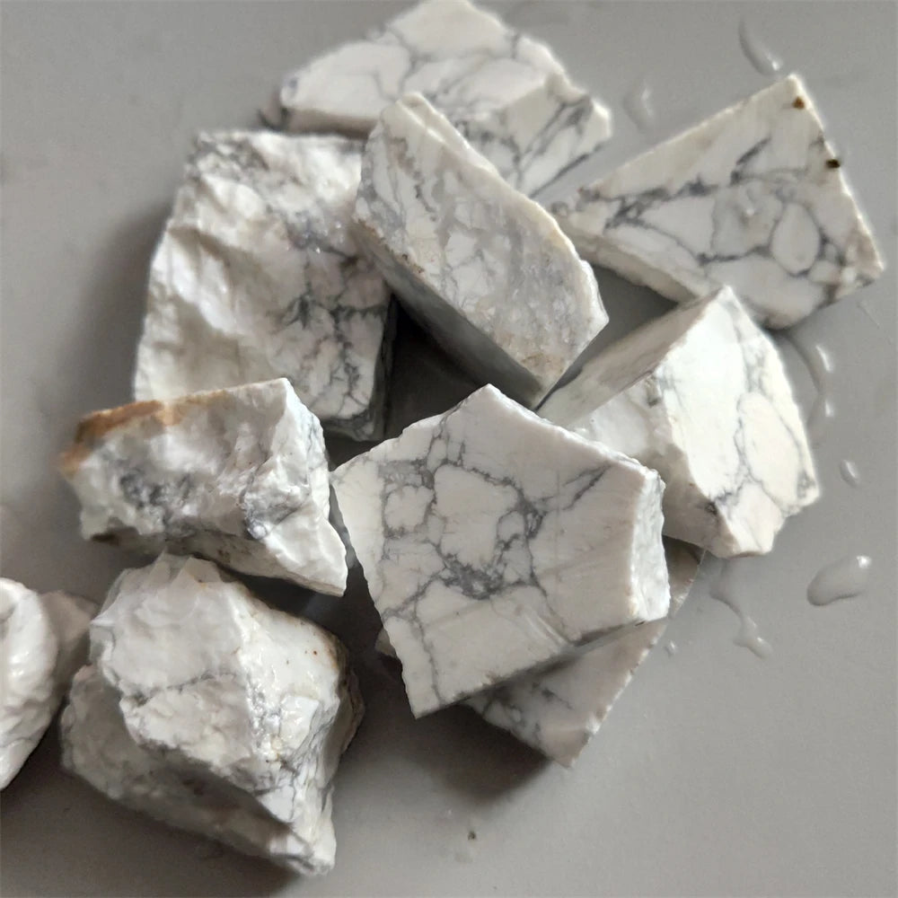 White Howlite Turquoise Gravel Stones