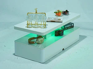 White Modern LED Coffee Table