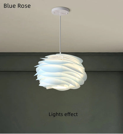 White Rose Acrylic Pendant Light