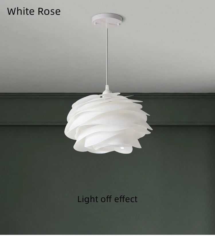 White Rose Acrylic Pendant Light