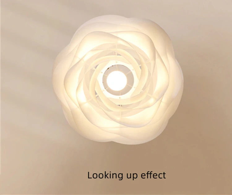 White Rose Acrylic Pendant Light