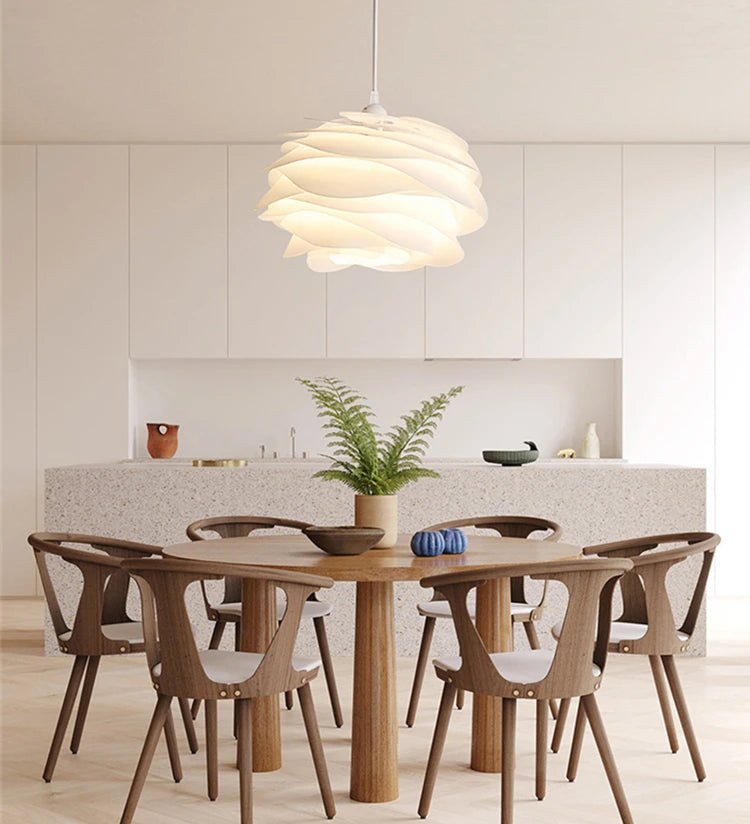 White Rose Acrylic Pendant Light