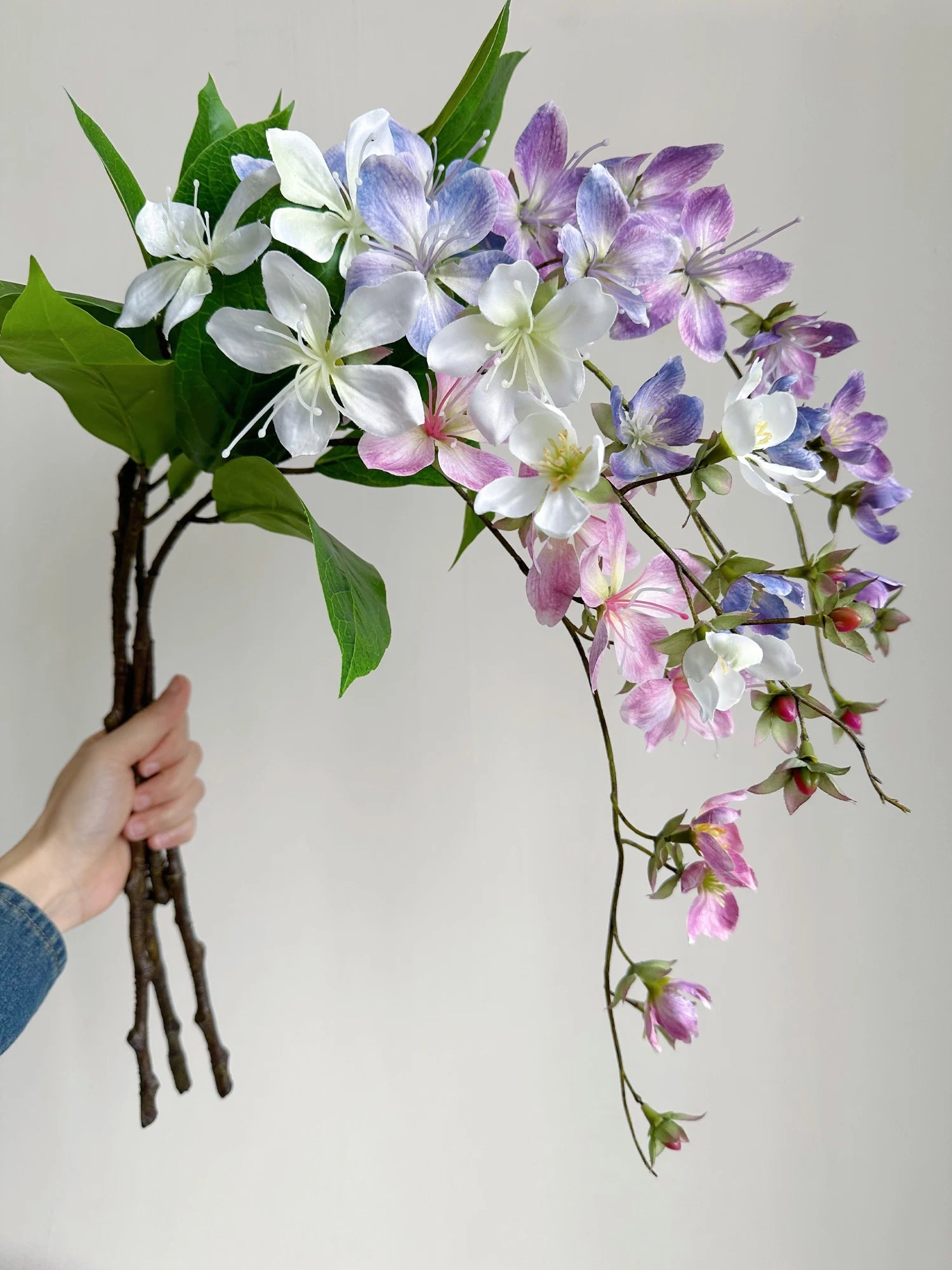 White Silk Jasmine Hanging Flowers