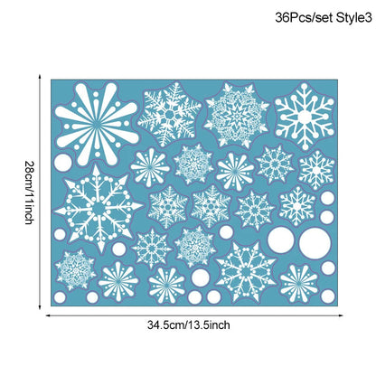 White Snowflake PVC Window Stickers