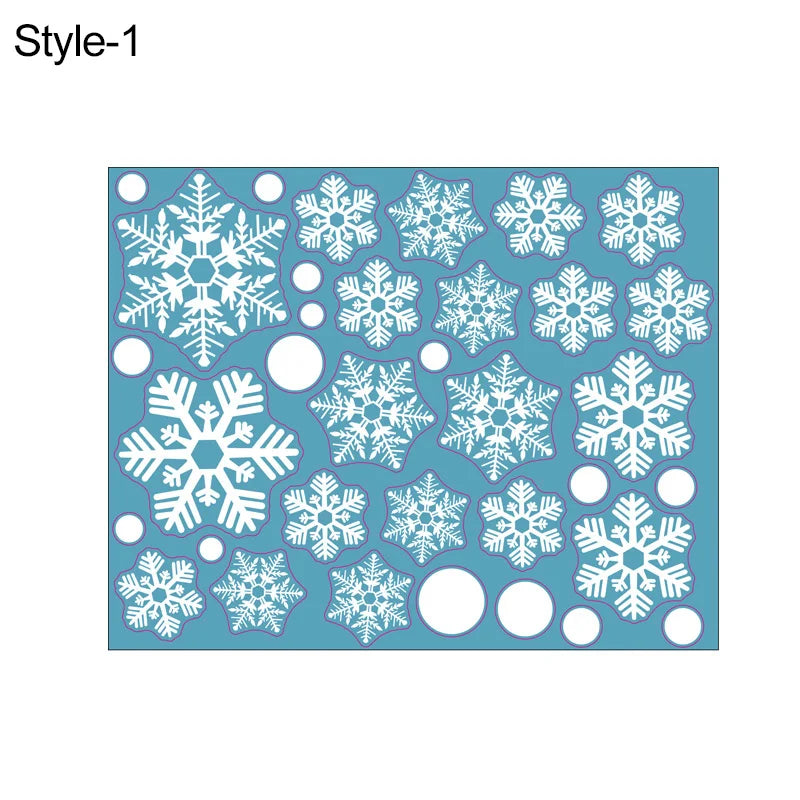 White Snowflake PVC Window Stickers