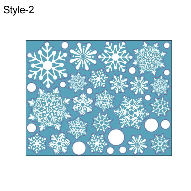 White Snowflake PVC Window Stickers