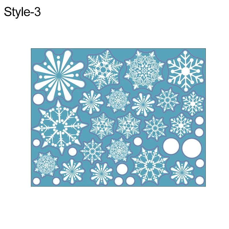 White Snowflake PVC Window Stickers