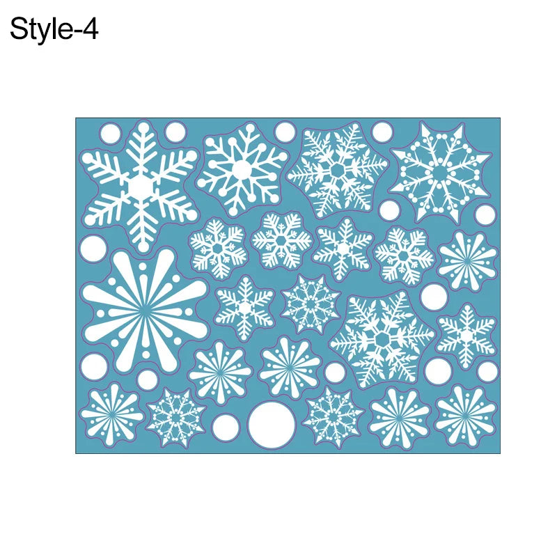 White Snowflake PVC Window Stickers