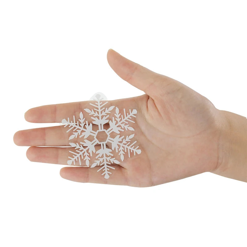 White Snowflake PVC Window Stickers