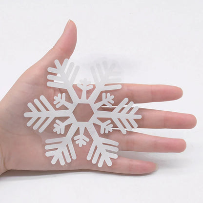 White Snowflake PVC Window Stickers