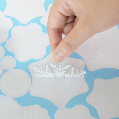 White Snowflake PVC Window Stickers