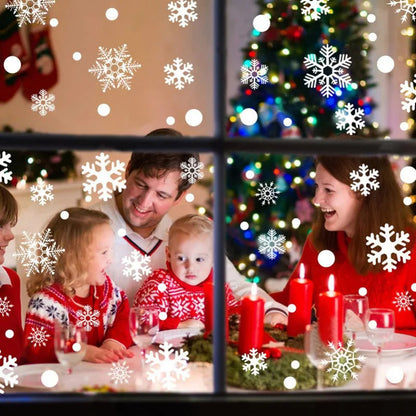 White Snowflake PVC Window Stickers