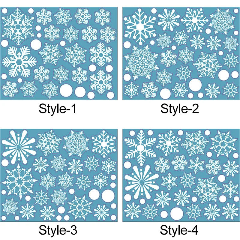 White Snowflake PVC Window Stickers