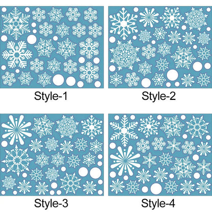 White Snowflake PVC Window Stickers