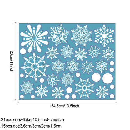 White Snowflake PVC Window Stickers