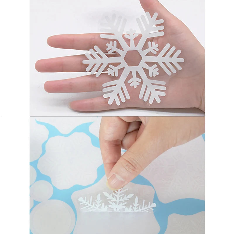 White Snowflake PVC Window Stickers