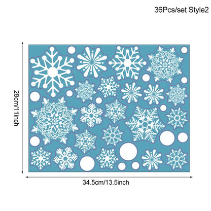 White Snowflake PVC Window Stickers