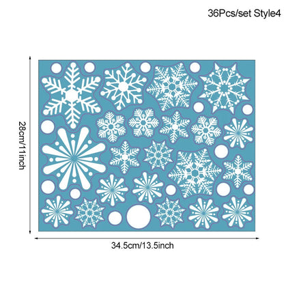 White Snowflake PVC Window Stickers