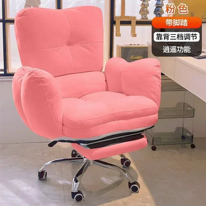 White Soft Adjustable Computer Chair