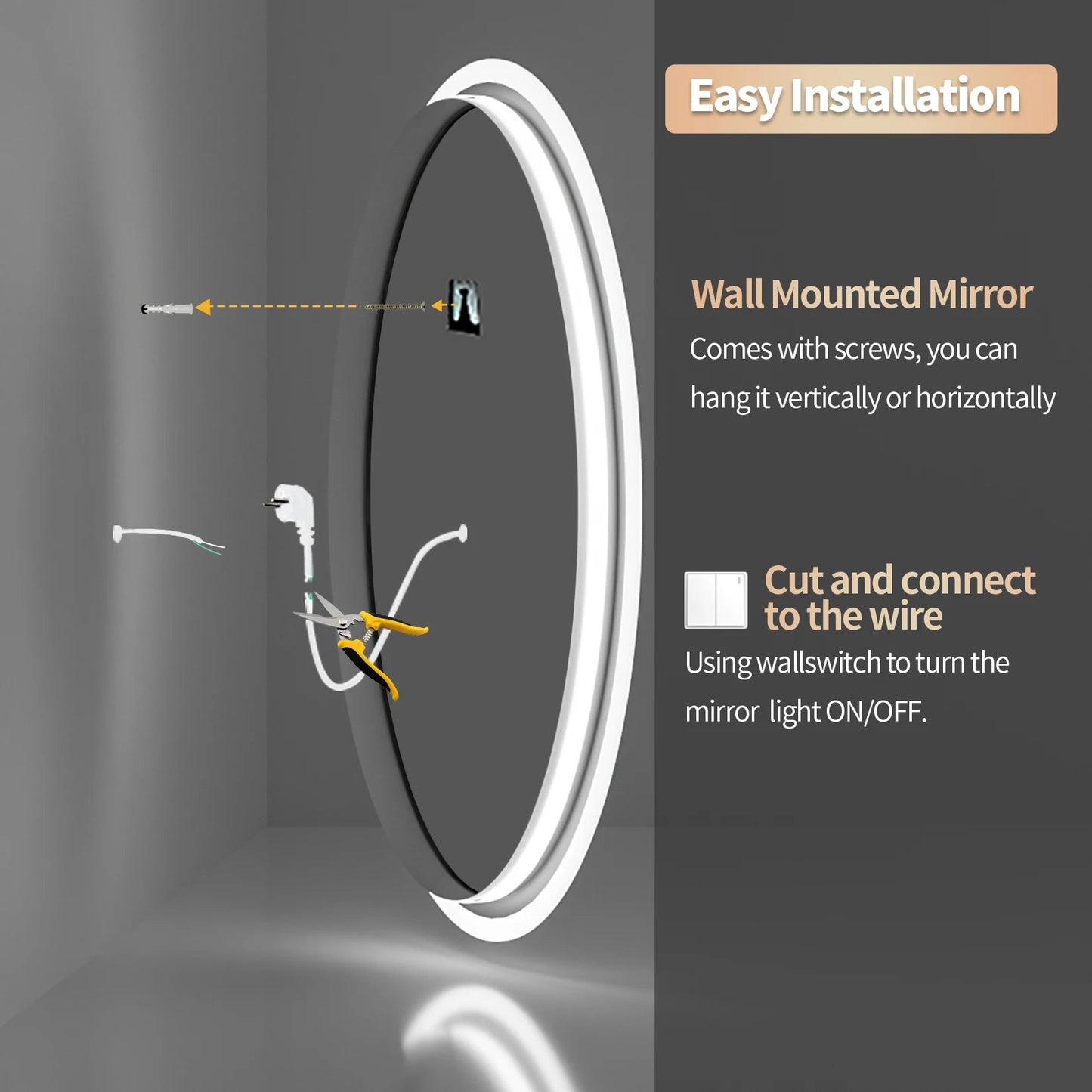 Wisfor LED Backlit Anti-Fog Mirror