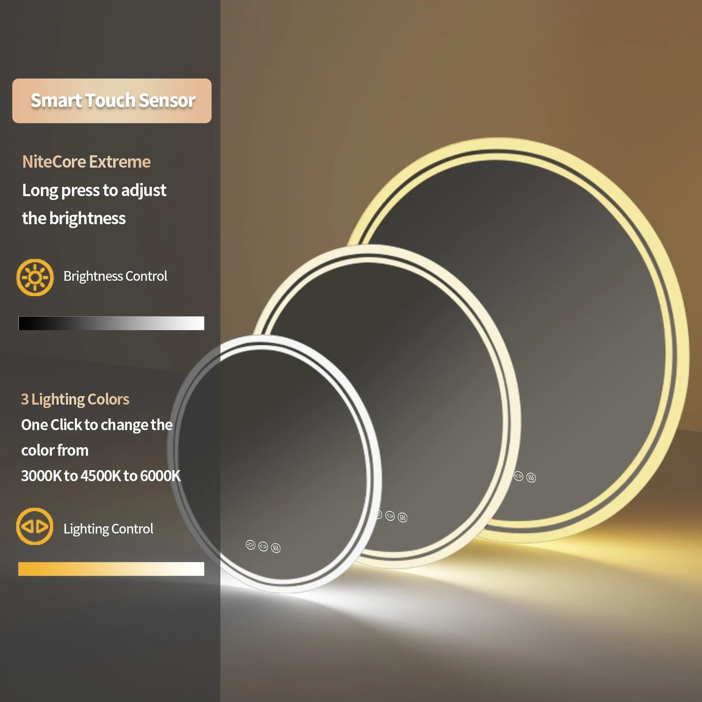 Wisfor LED Backlit Anti-Fog Mirror