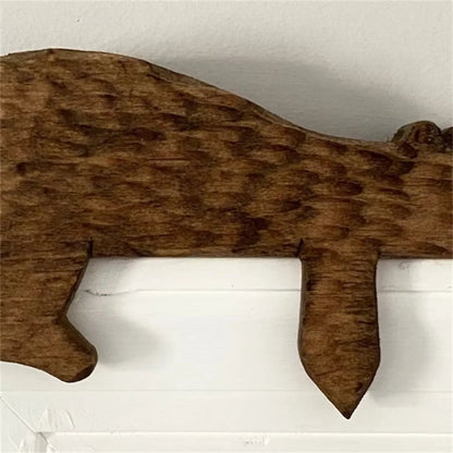 Wooden Bear Resin Door Topper