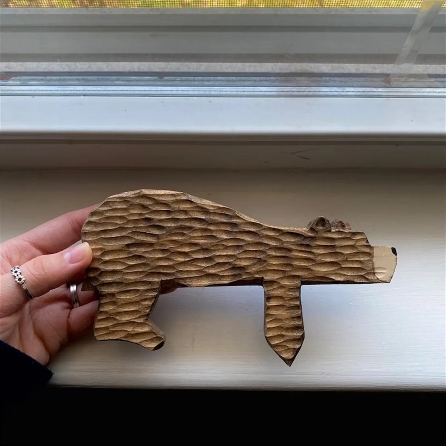 Wooden Bear Resin Door Topper